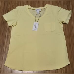 NWT For The Republic Soft Yellow Short Sleeve Tee